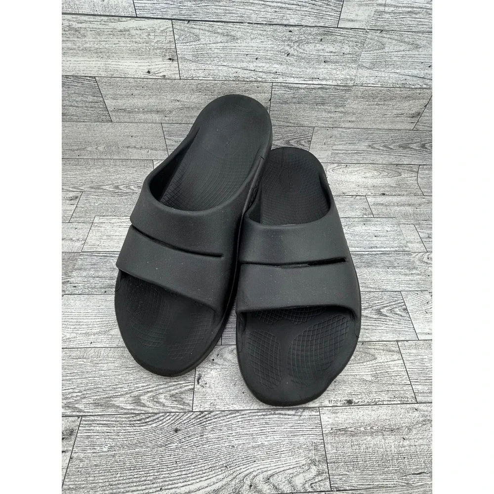 Oofos OOahh Sport Recovery Slides Black Mens 12 Womens 14 EU 45 Sandals Comfort